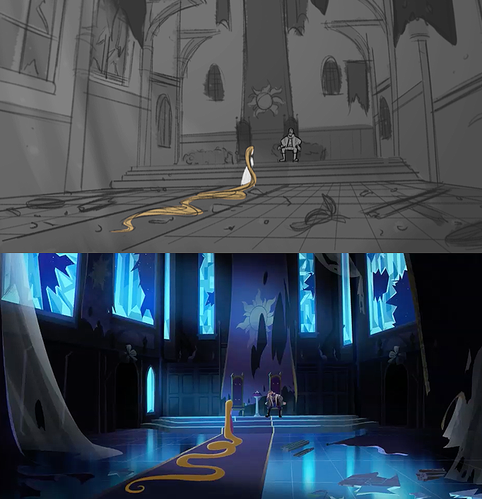 Tangled The Series: Storyboard and final result