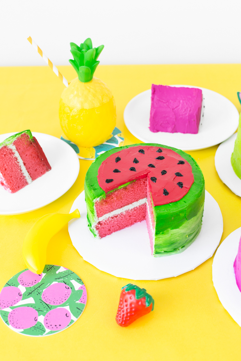 Watermelon slice cake design