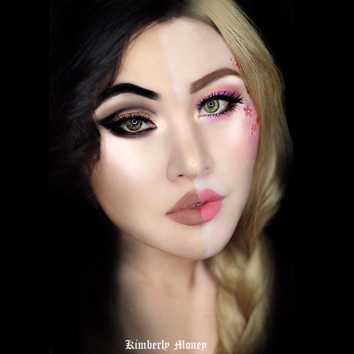 Two in one: Villains and Disney Princess makeup Rapunzel and Mother Gothel