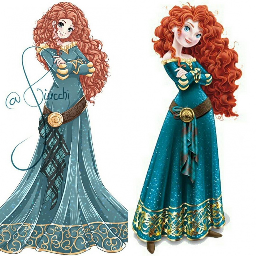 Merida Brave in anime style