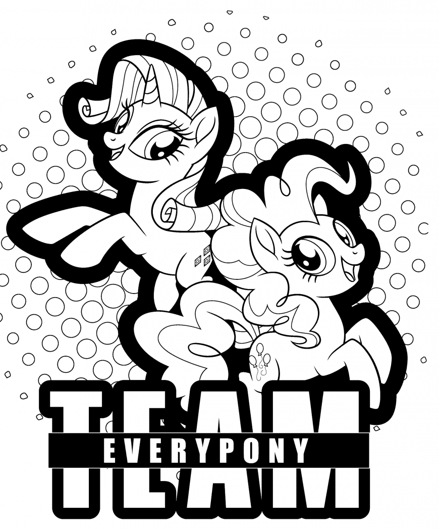 My Little Pony The Movie coloring page with Rarity and Pinkie Pie