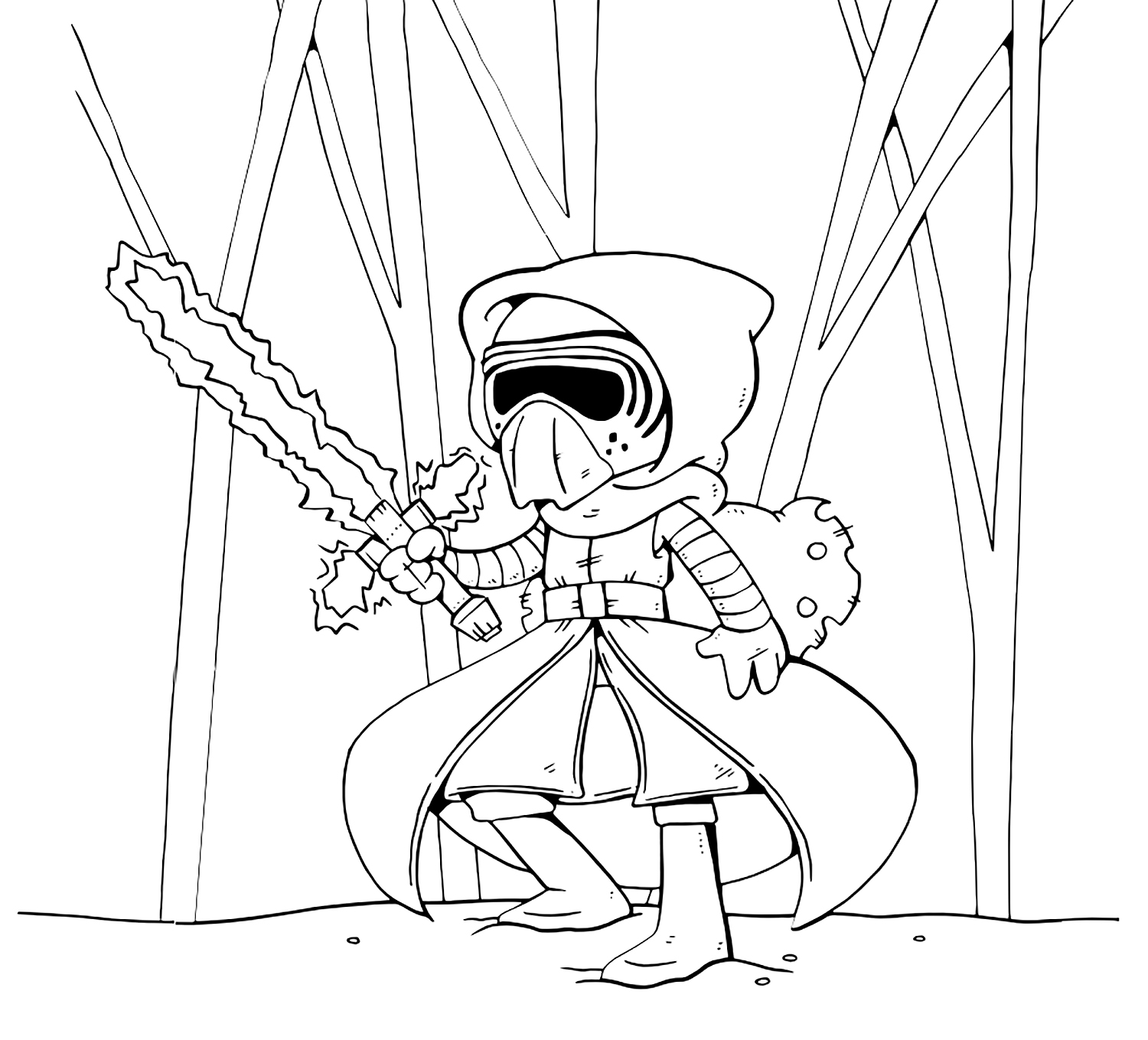 Star Wars The Last Jedi cute coloring pages