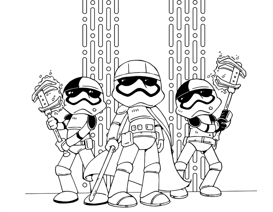 Star Wars: The Last Jedi cute coloring pages