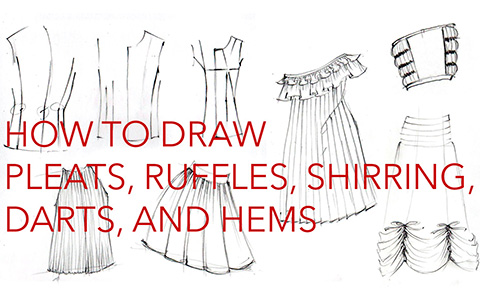 Drawing Clothes:  How to draw Wraparounds, Drapes and Folds, Pleats, Ruffles, Hems, Darts