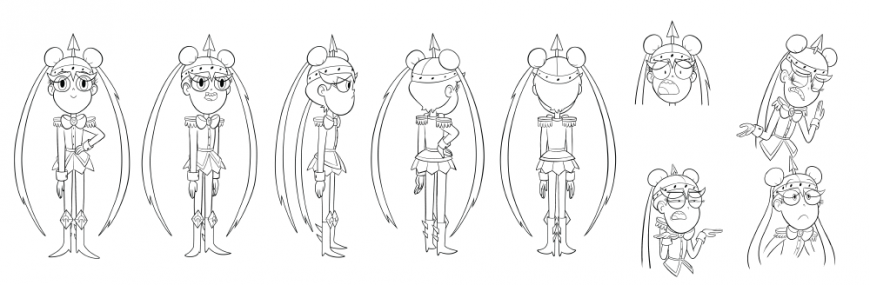 Star vs the Forces of Evil: Concept arts for the "Moon the Undaunted" episode