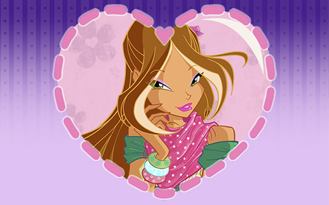 Winx Club: Romantic heart shaped valentines cards with Winx