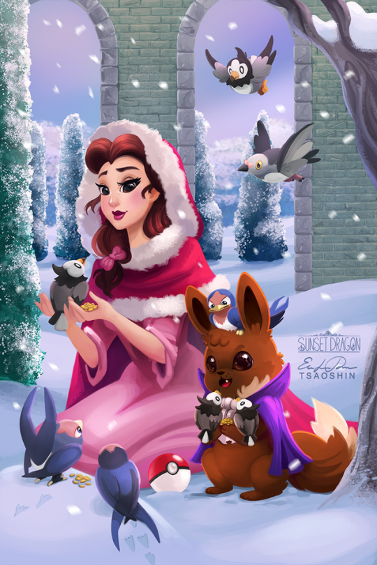 Disney Princesses paired with Eeveelutions