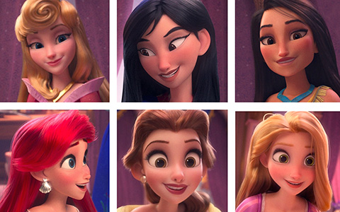 All Disney Princesses in 3D from Ralph Breaks the Internet