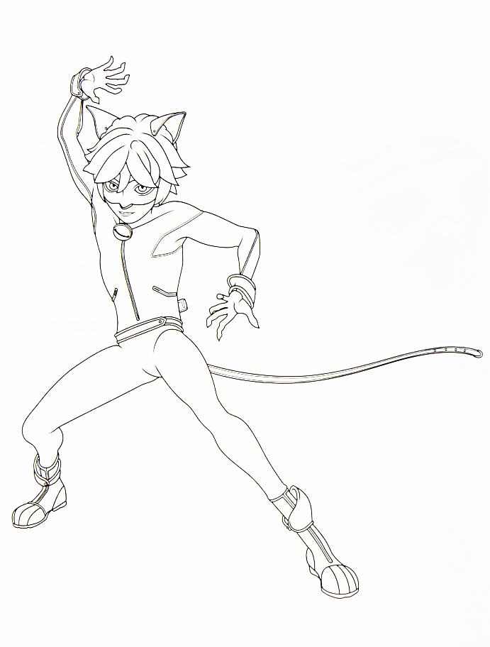 40 Coloring Pages Cat Noir Pictures