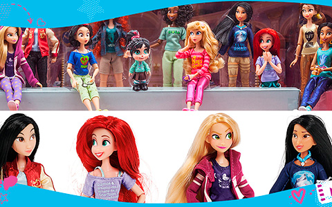 Almost all Disney Princesses Ralph Breaks the Internet dolls in 13-piece doll set