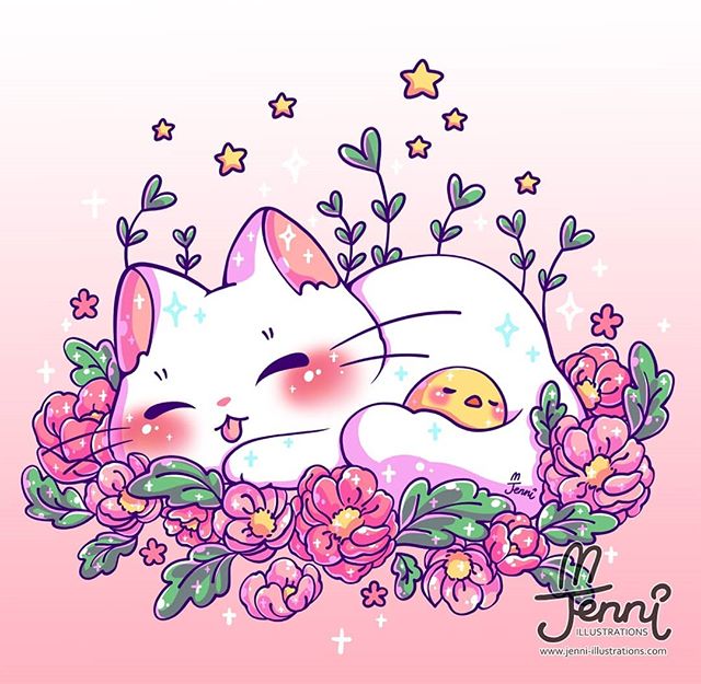 Cutest art of sparkling kittens from Jennillustrations - YouLoveIt.com