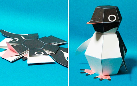DIY: How to make Mechanical Paper Penguin POP - cool kinetic paper toy