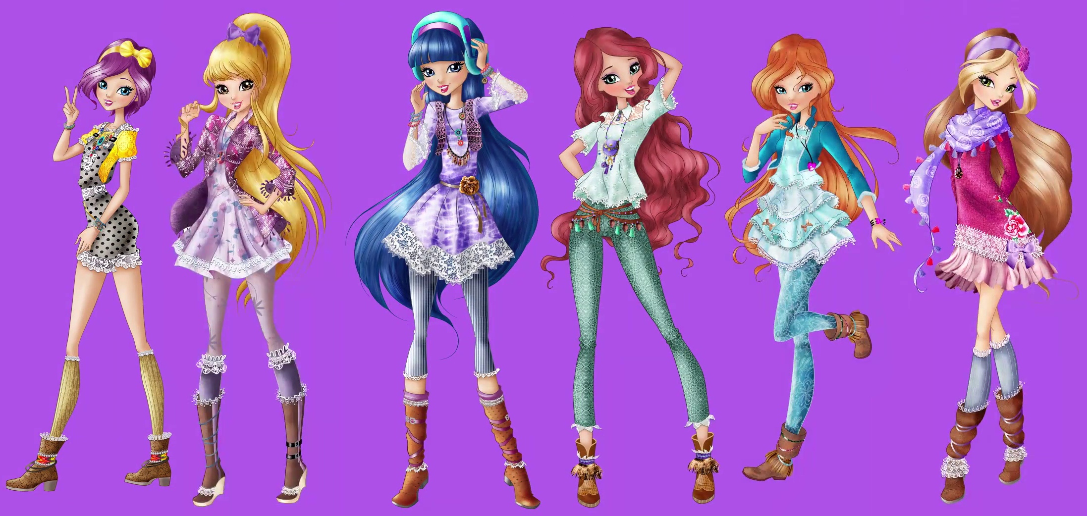 The Full Body Official Art Of All Winx Girls From Winx Club Season