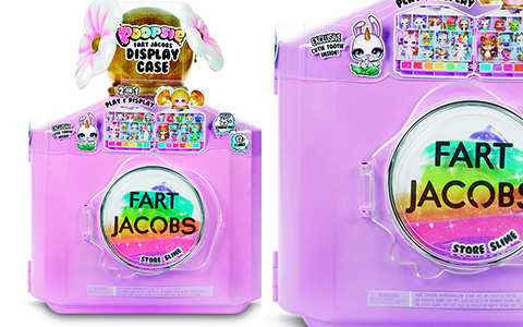 Poopsie Fart Jacobs Display Case with 12+ slimes and exclusive Cutie Tootie poopsie toy
