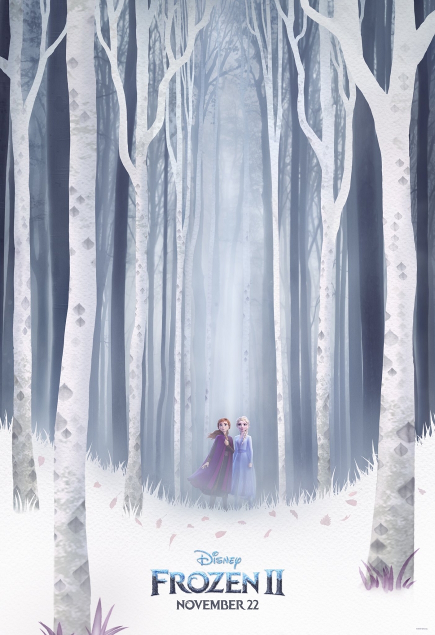 Frozen 2 new poster with white forest