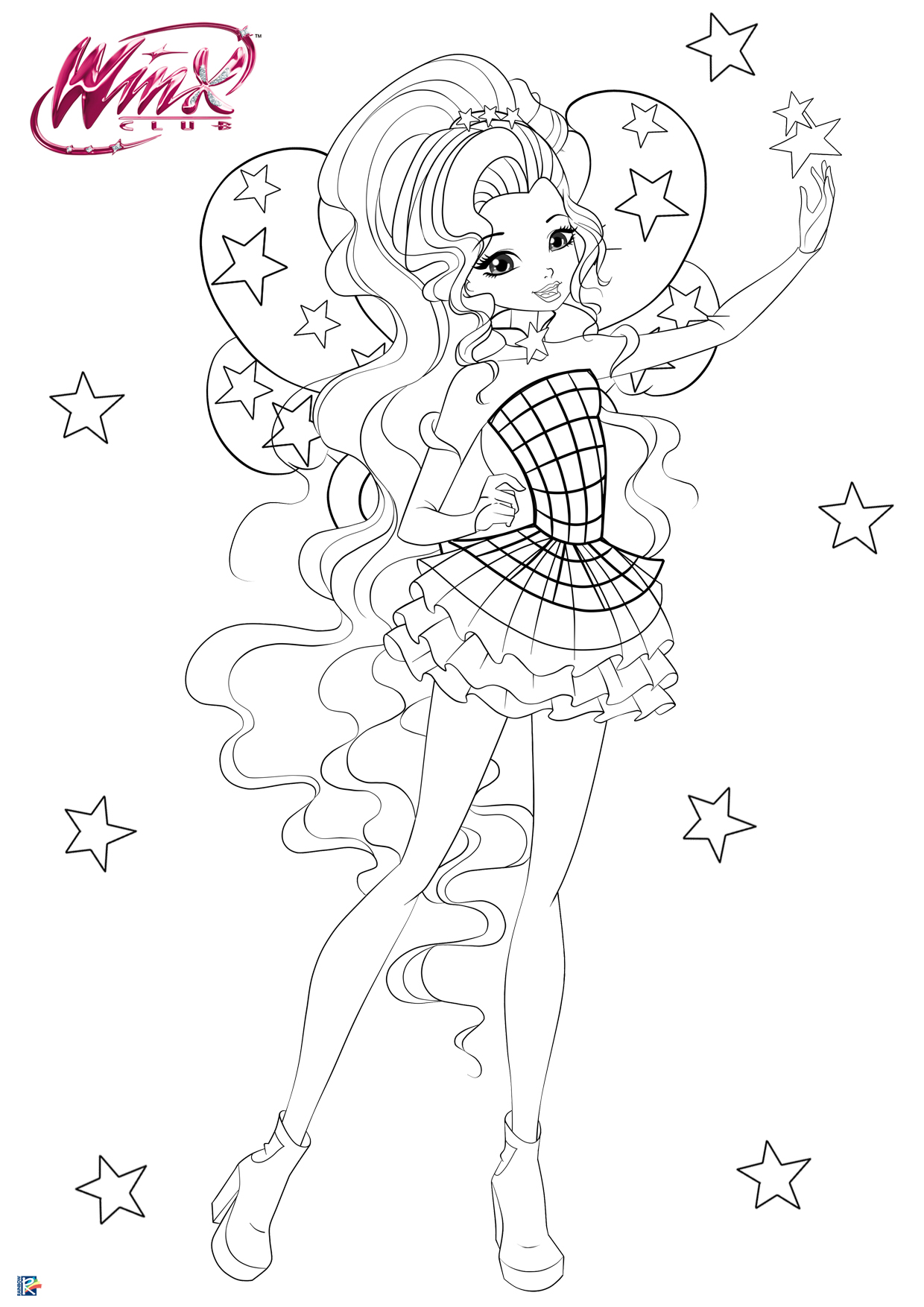 Winx Club season 8 coloring pages with Cosmix