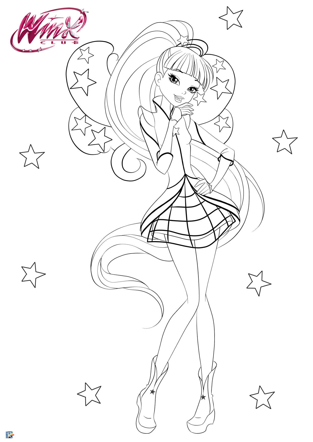 Winx Club season 8 coloring pages with Cosmix