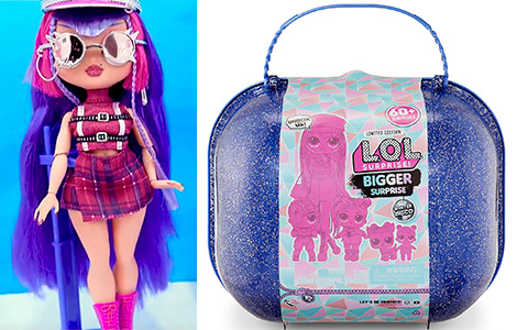 LOL Surprise Bigger Surprise Winter Disco with Exclusive LOL OMG Doll is Amazon exclusive and include LOL Midnight