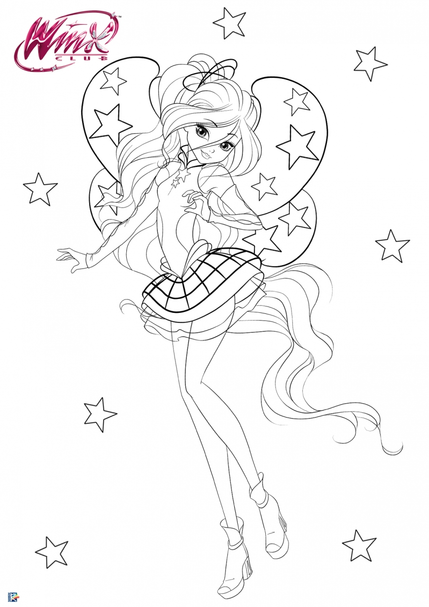 Winx Club season 8 Cosmix coloring page Bloom