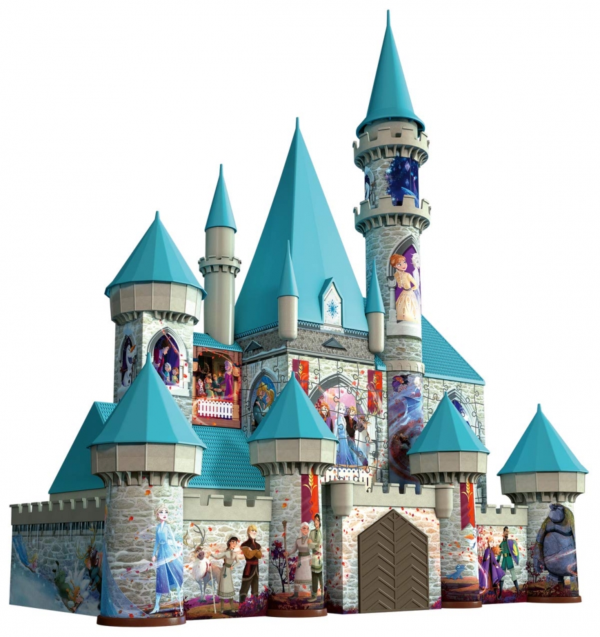 4 variation of Frozen 2 Arendelle Castle toys: Lego, Cute doll house, Deluxe Doll house, and 3D Jigsaw Puzzle