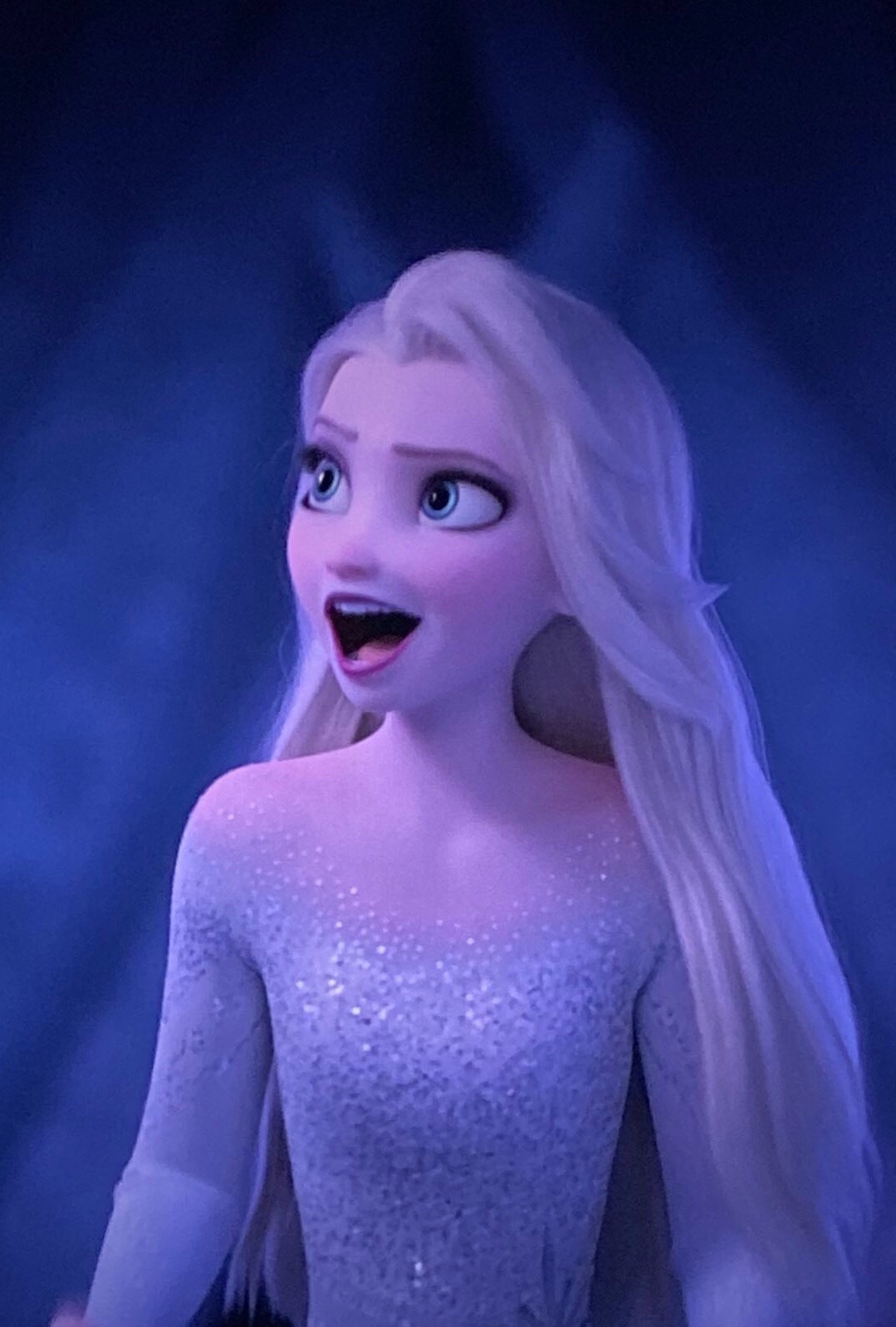 Images With Elsa In Her New Snow Queen Look With Her Hair Down From