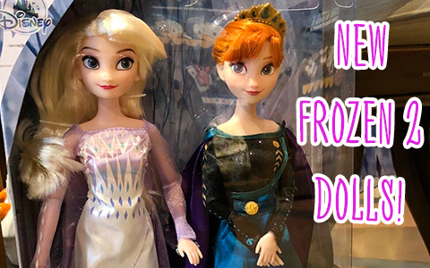 New Disney Store Frozen 2 dolls with Elsa as Snow Queen and Anna as Arendelle Queen from movie final
