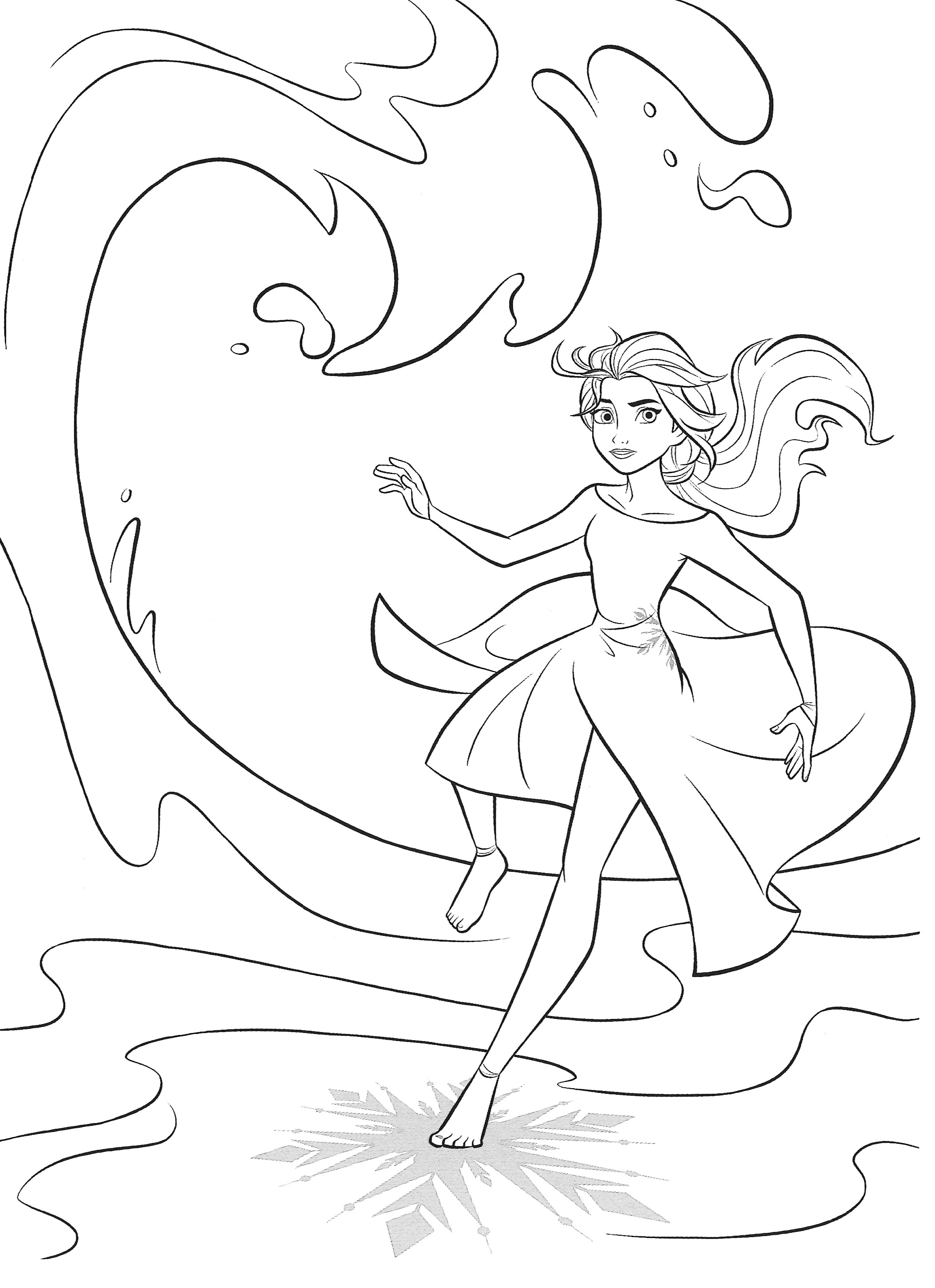 New Frozen 2 coloring pages with Elsa