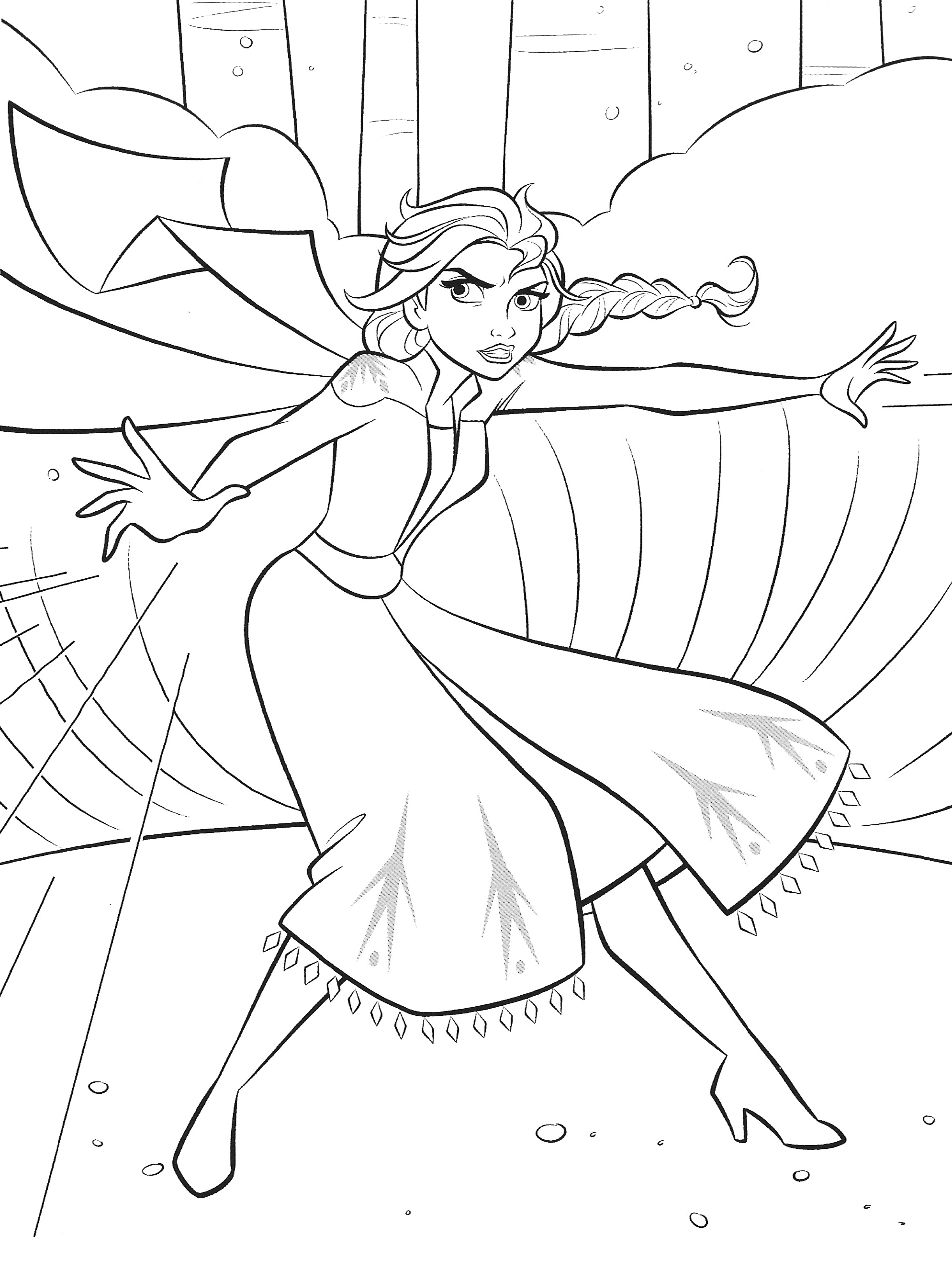 New Frozen 2 coloring pages with Elsa - YouLoveIt.com