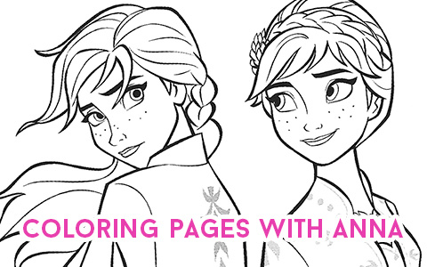 New Frozen 2 coloring pages with Anna