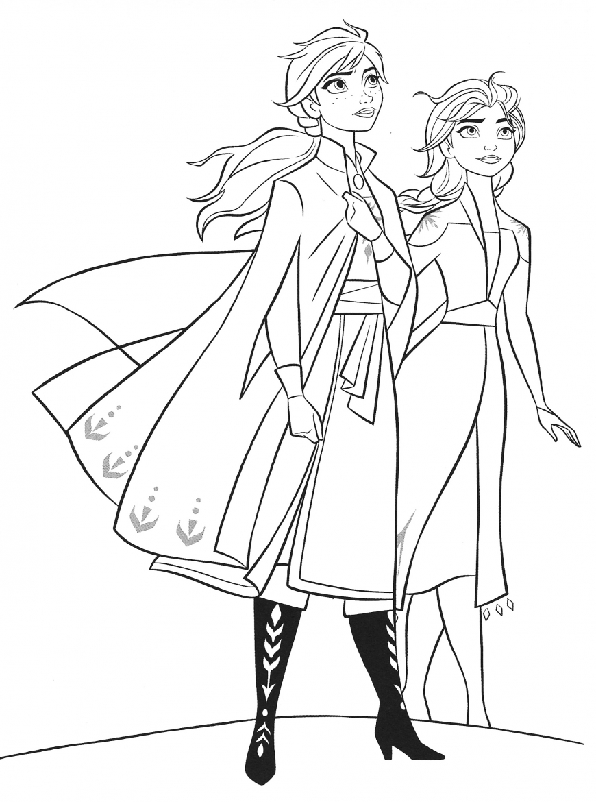 Frozen 2 Elsa and Anna coloring pages - YouLoveIt.com