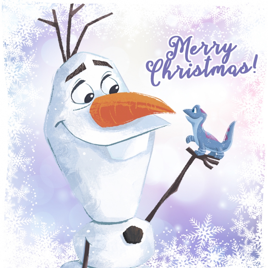 Christmas card Olaf and Bruni Frozen 2