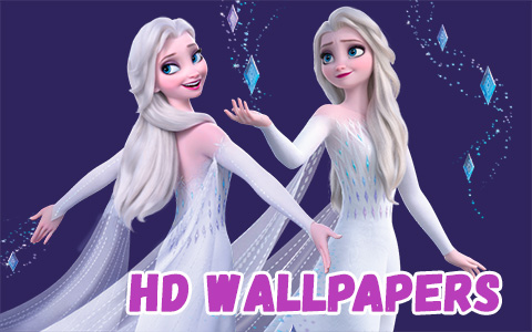 15 new Frozen 2 HD wallpapers with Elsa in white dress and her hair down - desktop and mobile