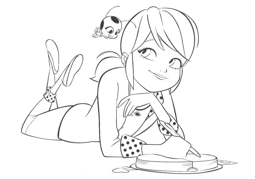 Miraculous Ladybug Marinette coloring pages free