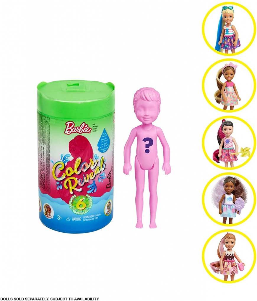 Barbie Chelsea Color Reveal dolls. Promo images, release date