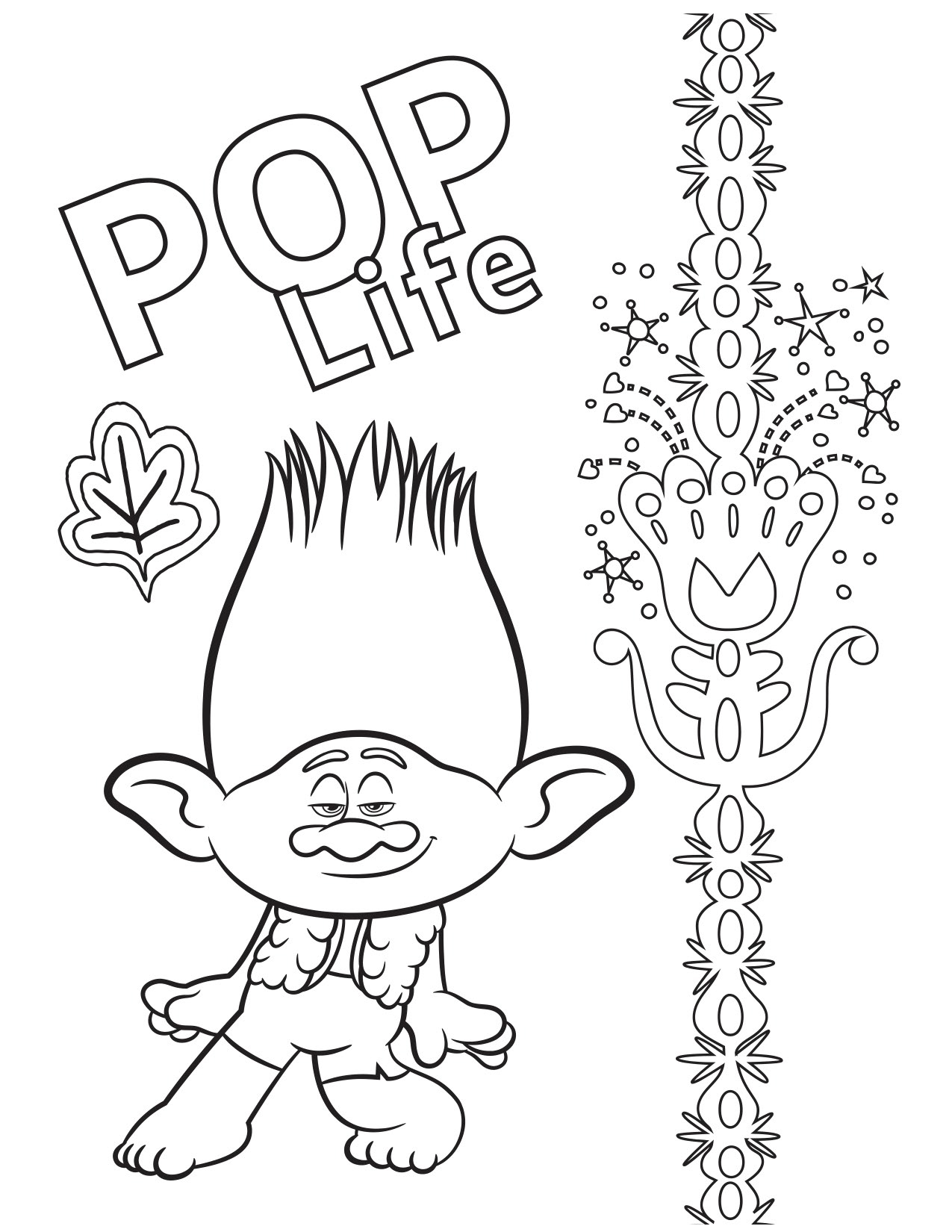 Trolls World Tour Coloring Pages Printable Trolls World Tour coloring pages - YouLoveIt.com