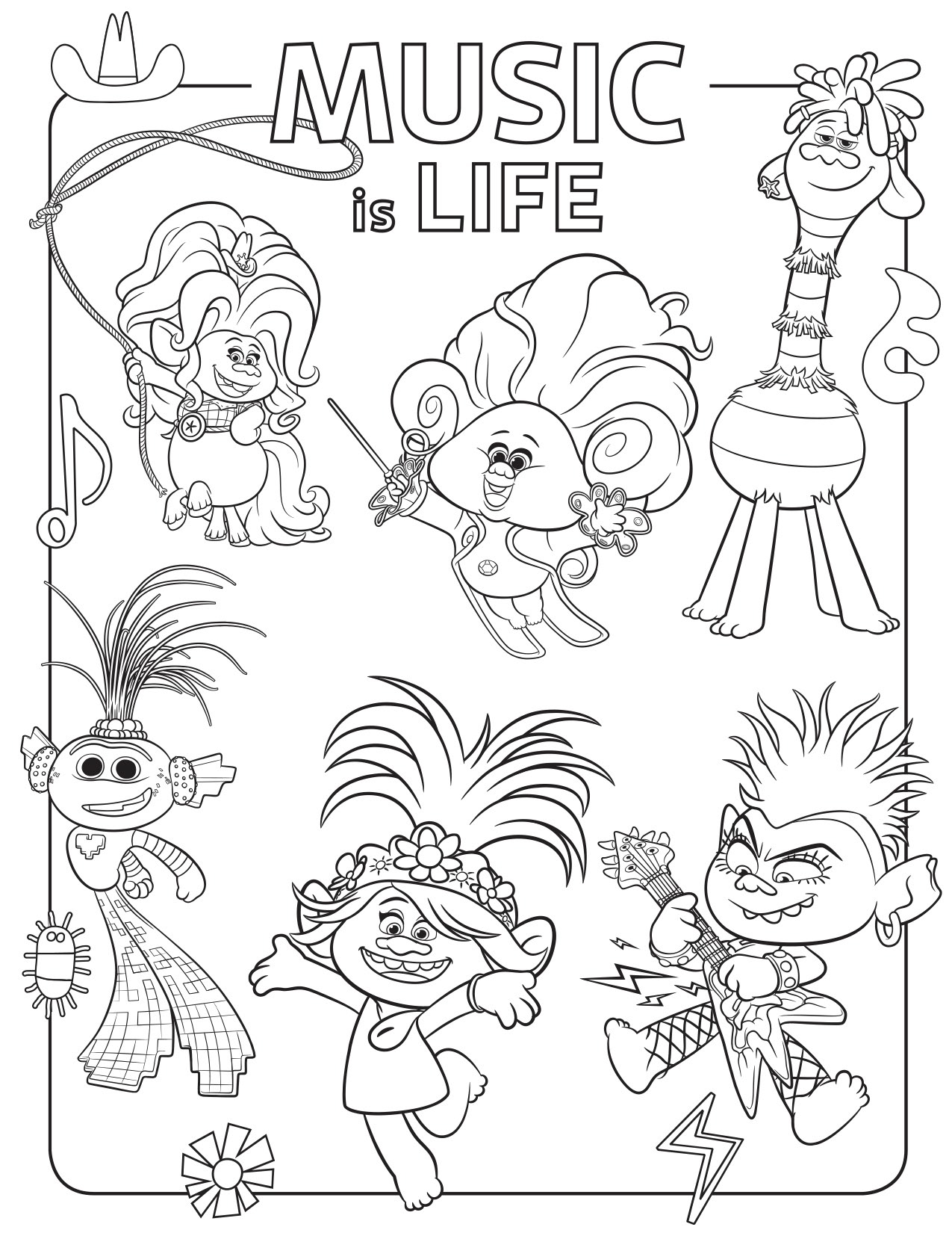Trolls World Tour coloring pages - YouLoveIt.com