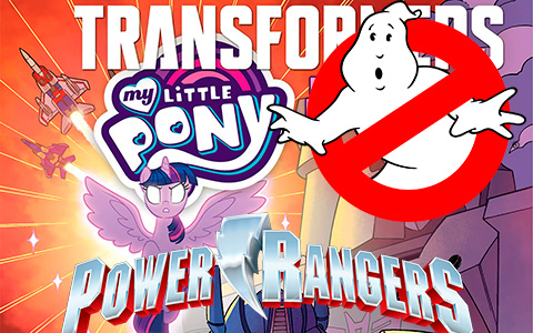 My Little Pony Crossover collection: Ghostbusters Plasmane, Transformers My Little Prime and Power Rangers Morphin Pink Pony