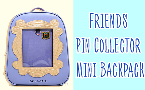 Cute Finds: Friends Pin Collector Mini Backpack with die-cut peephole frame from Monica's apartment