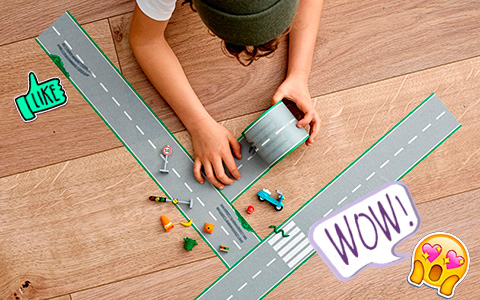 LEGO Xtra Tape Sets - Not only for LEGO fans. Kids can create removable rivers and roads