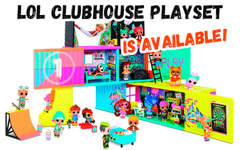 LOL Surprise Clubhouse Playset with 2 exclusive tots 2020