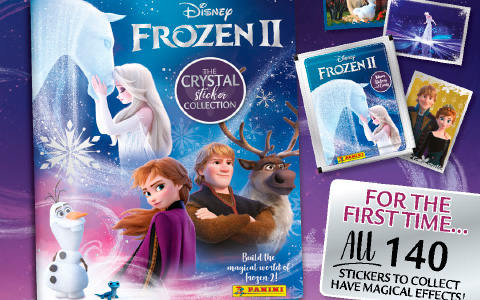 New Frozen 2 Crystal Sticker Collection Panini album with stickers