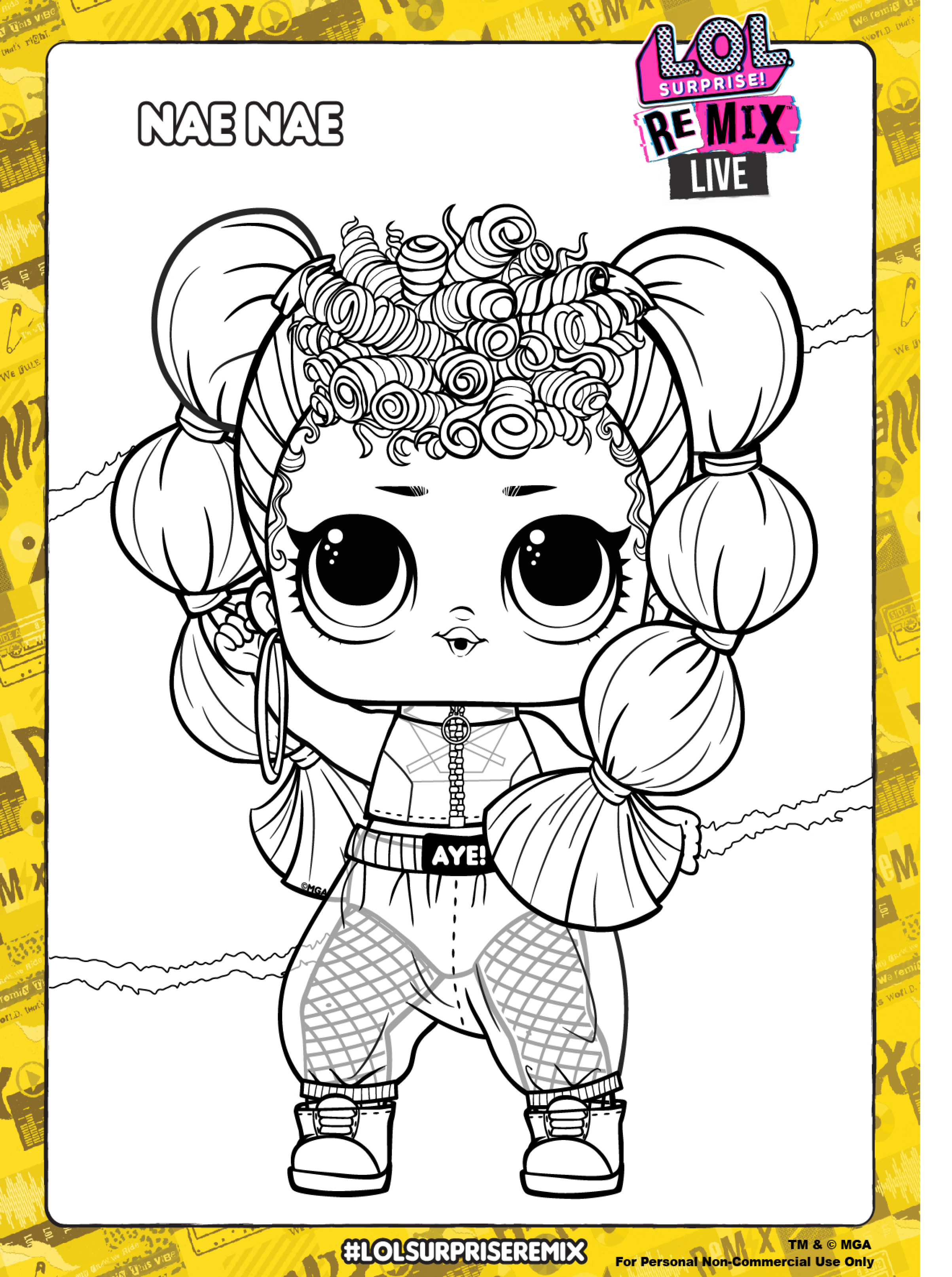 Lol Surprise Hair Goals Coloring Pages LOL Surprise Remix coloring pages and activity pages - YouLoveIt.com