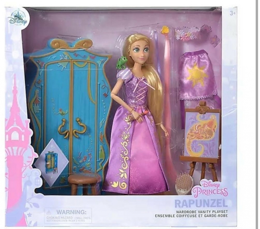 Rapunzel Disney Store Wadrobe Vanity Playset