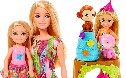 Barbie and Chelsea The Lost Birthday dolls and playsets
