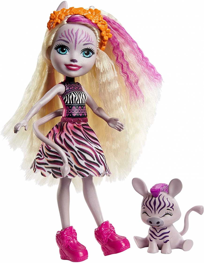 Enchantimals Zadie Zebra doll with pet named Ref