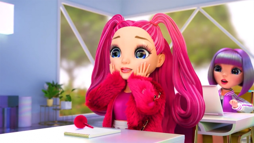 New Rainbow High character - Fuchsia (Hot Pink) Stella Monroe in animated series