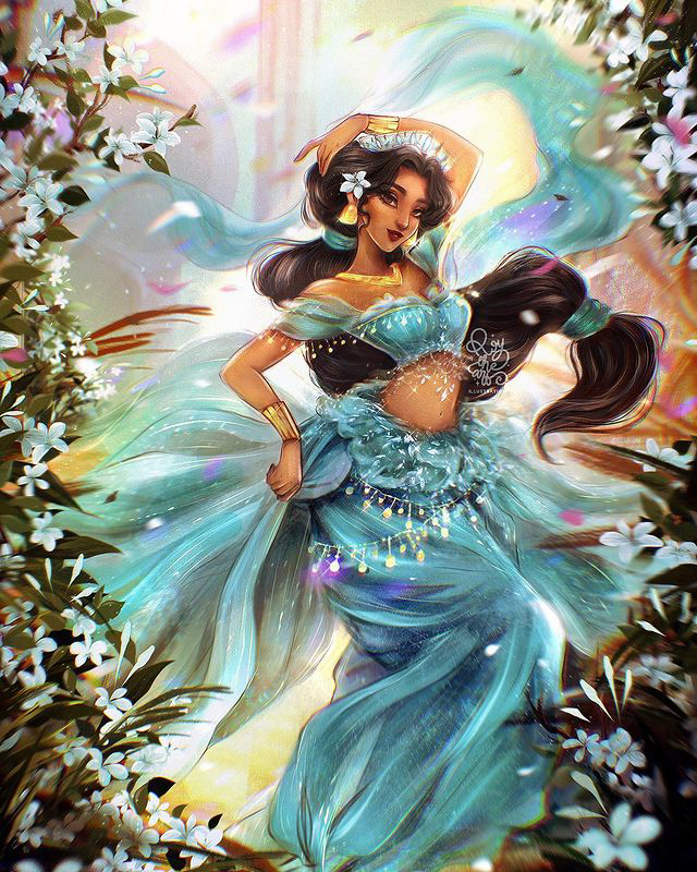 All Disney Princess including Raya art