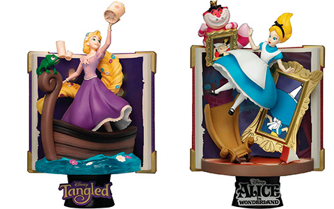 Beast Kingdom Disney Story Book Series Ariel, Rapunzel, Alice and Ursula statues