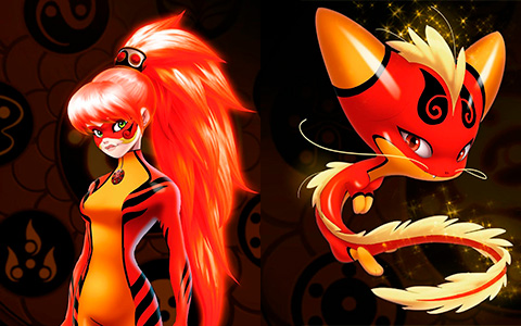 Miraculous World Ladybug Shanghai - The Legend of Ladydragon concept art of Renren, Renlings and transformations