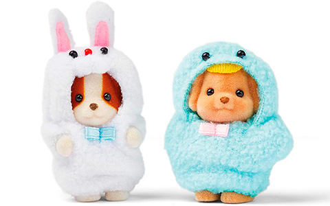 Calico Critters Limited Edition Costume Cuties - Bunny and Birdie, Veggie Babies